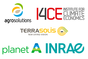 agrosolutions i4ce terrasolis planet A INRAE logos